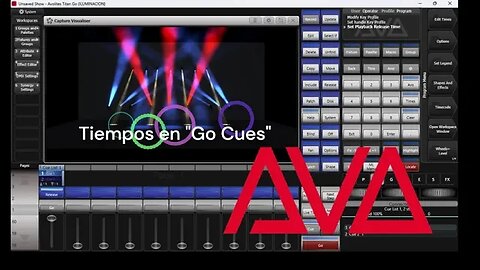 Avolites Titan Go - Tiempo en botón GO Cues.