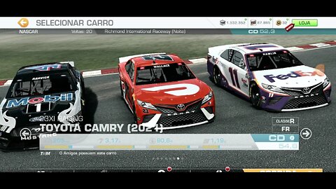 GUIGAMES - Real Racing 3 - NASCAR - TOYOTA CAMRY RACING 23 Richmond 30 competidores - 1º lugar