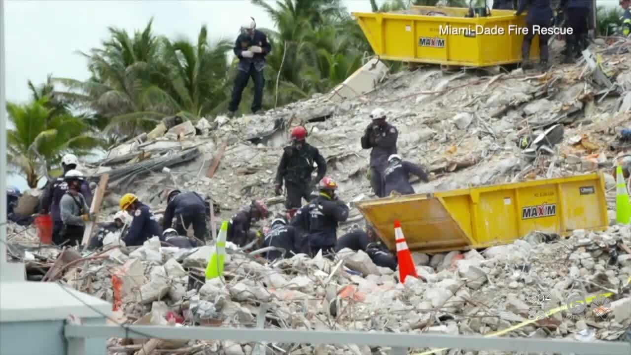 Remaining portion of Surfside condo to be demolished Sunday; rescue efforts temporarily suspended