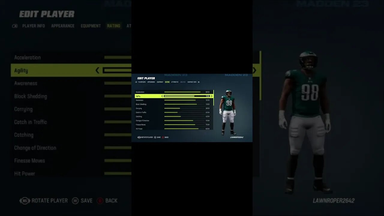 Madden 23 Jalen Carter NFL Draft 23 Creation #shorts