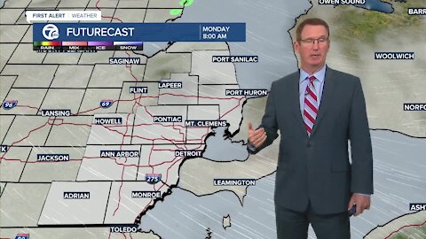 Rain and storm chance late Monday