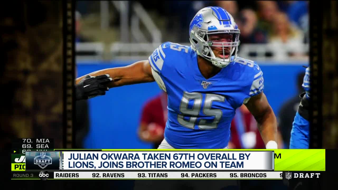Julian Okwara joins brother on Lions