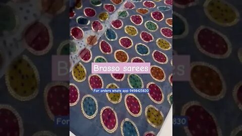 Brasso saree|Foil print saree|Fancy sarees#zarisaree