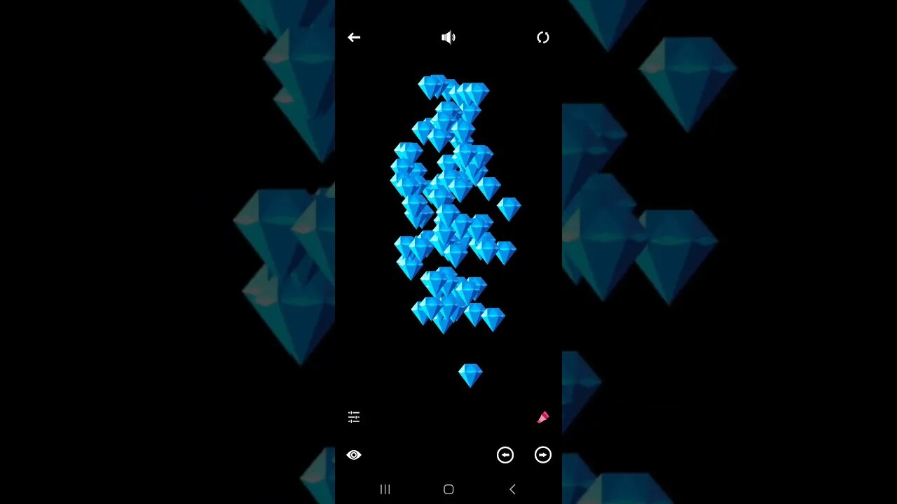 Tangle app on Android: Twirling chaos emeralds