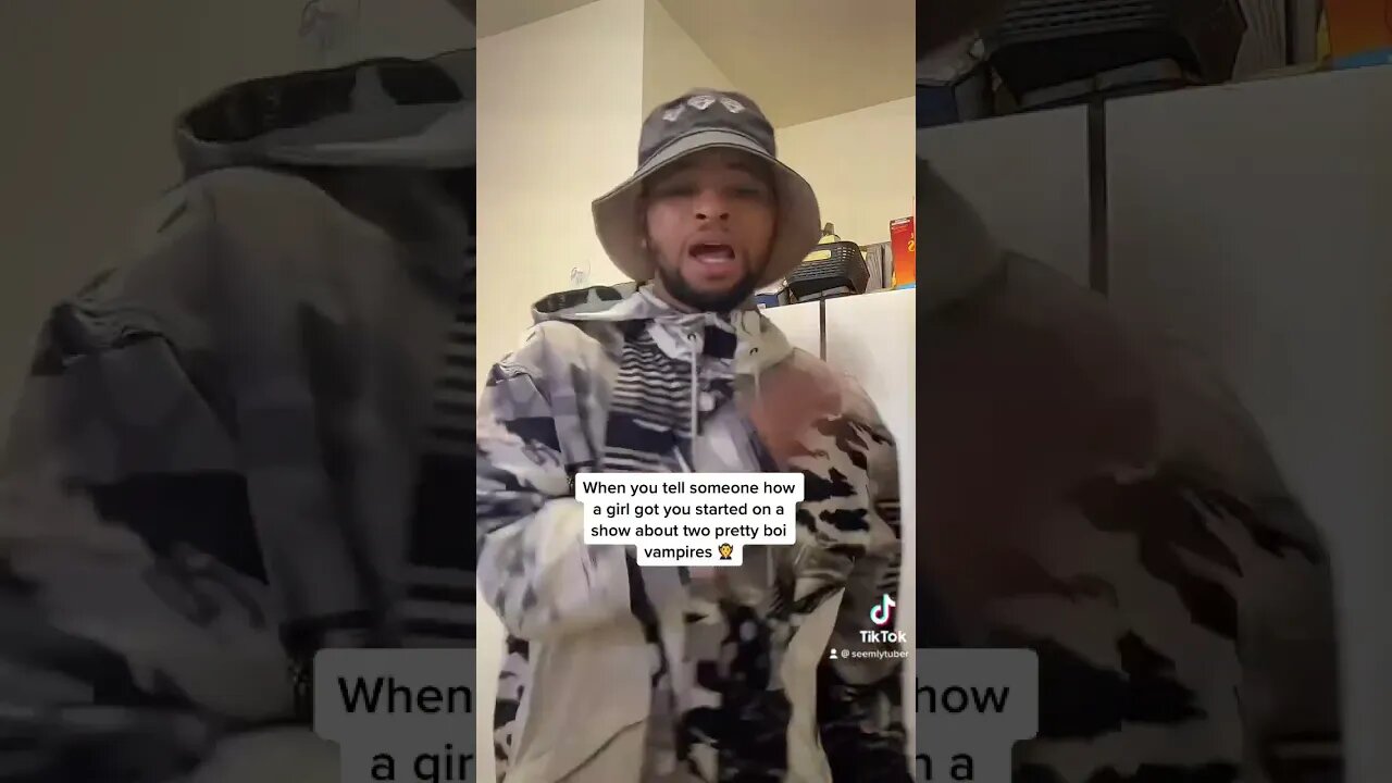 When you tell people how you started watching a show! Seemlytuber TikTok funny jokes vampire diaries