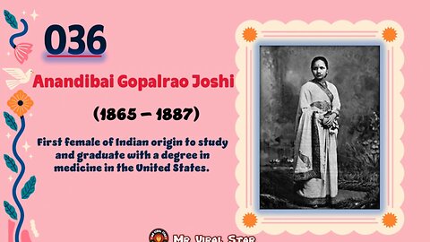 Anandibai Gopalrao Joshi (1865 – 1887)| TOP 150 Women That CHANGED THE WORLD | Short Biography