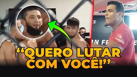 "TE BATO COM UMA MÃO" - BORRACHINHA E CHIMAEV BATEM BOCA E QUASE ACABA EM BRIGA