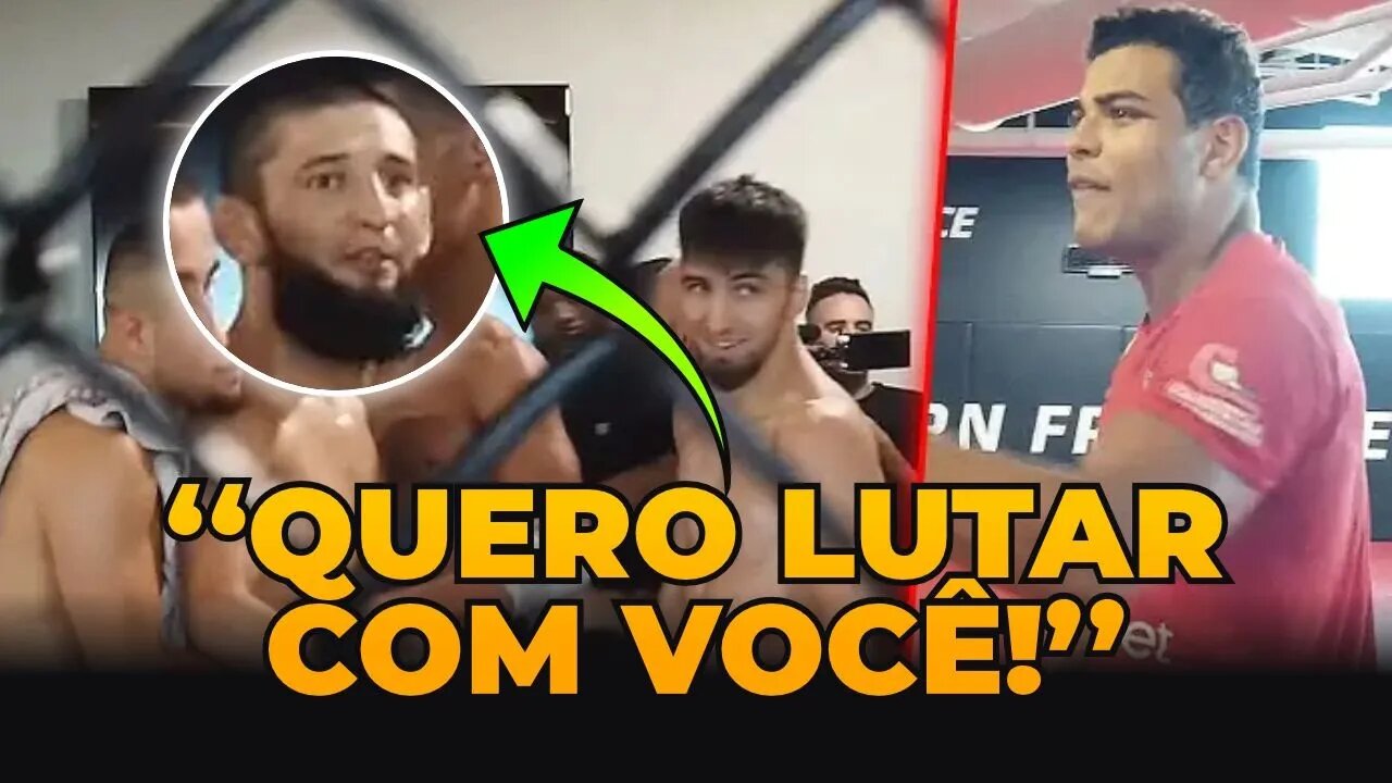 "TE BATO COM UMA MÃO" - BORRACHINHA E CHIMAEV BATEM BOCA E QUASE ACABA EM BRIGA