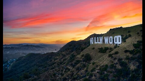 Visit to Hollywood, with relaxing music