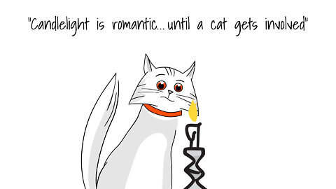 Candlelight is romantic...until a cat gets involved