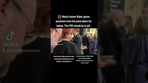 🎥 Watch Hunter Biden ignore questions from the press about his laptop https://Rumble.com/GoRightNews