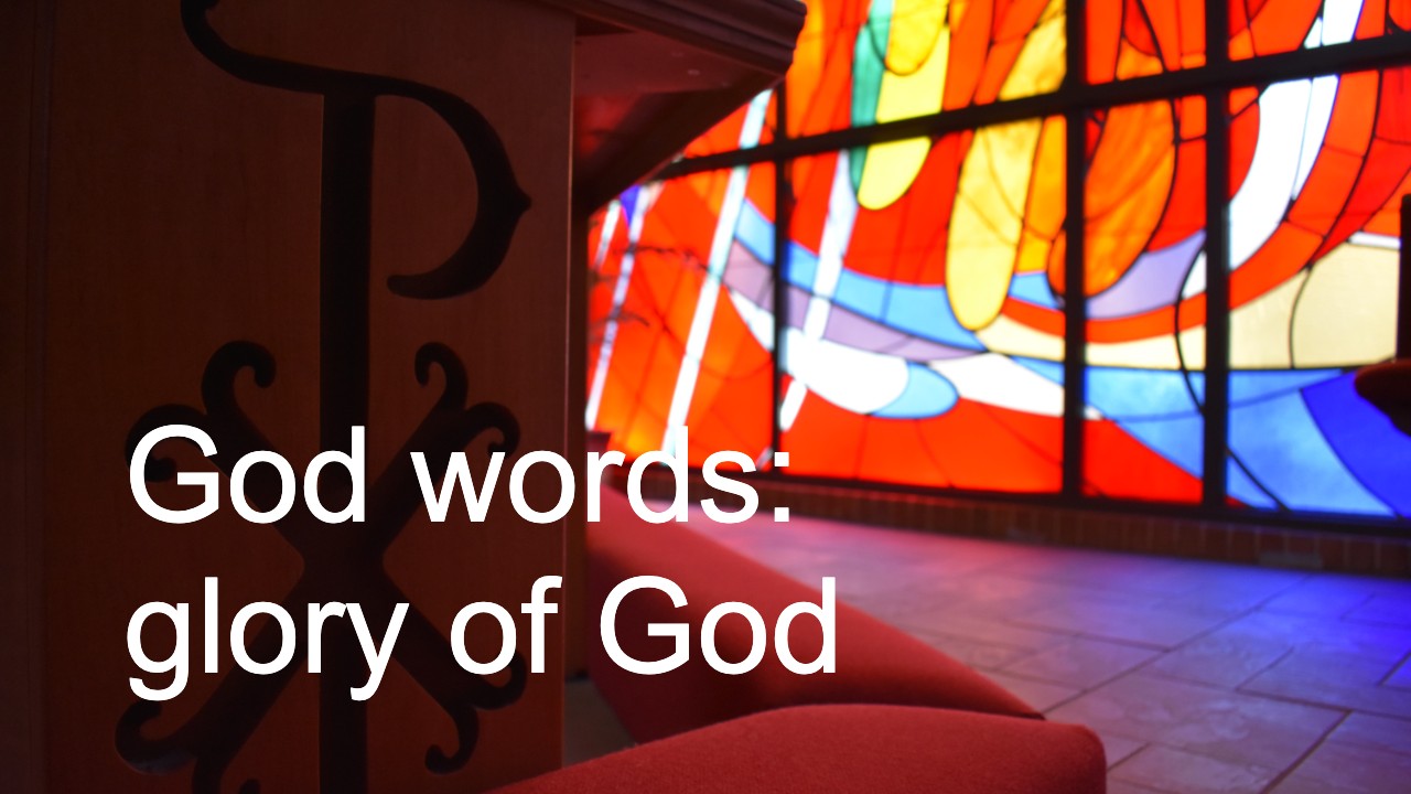 God words: glory of God