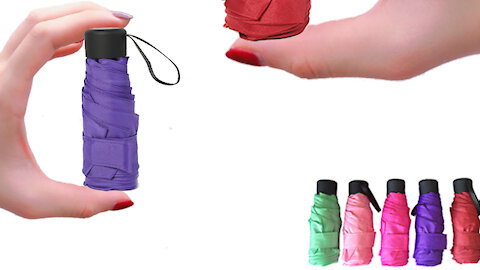 Portable Mini Five Folding Umbrella Rain Waterproof