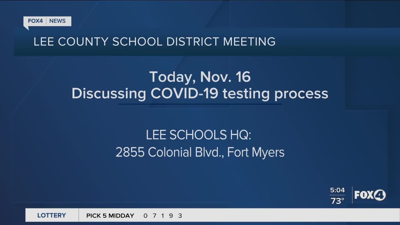 Lee County School District to discuss Covid testing