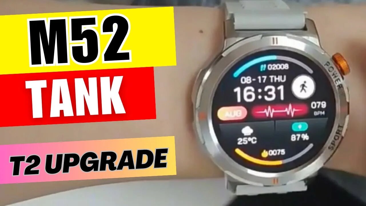 M52 Smartwatch New Tank T2 Version Upgrade Amoled