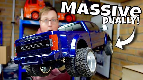 This RC Dually is Massive! Giant RC F450 Ford Super Duty.