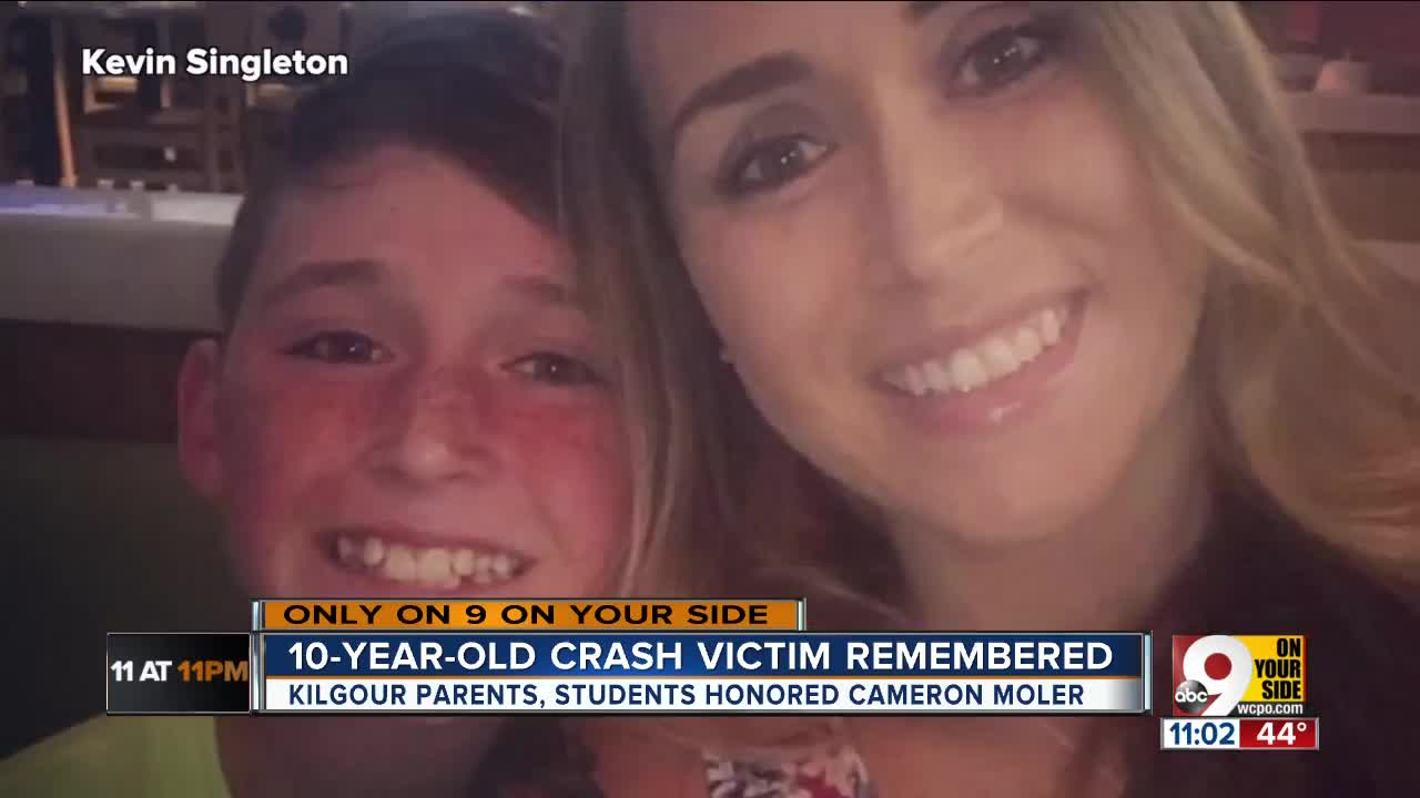 Friends hold prayer vigil for Cameron Moller, 10-year-old killed in crtash