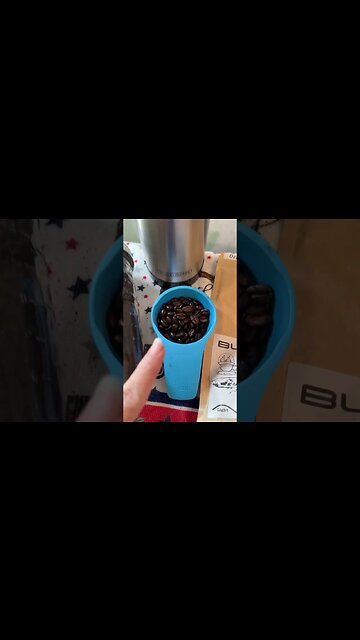 Trying out our new coffee grinder
