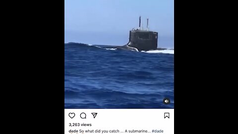 Submarine surfacing near Miami beach today