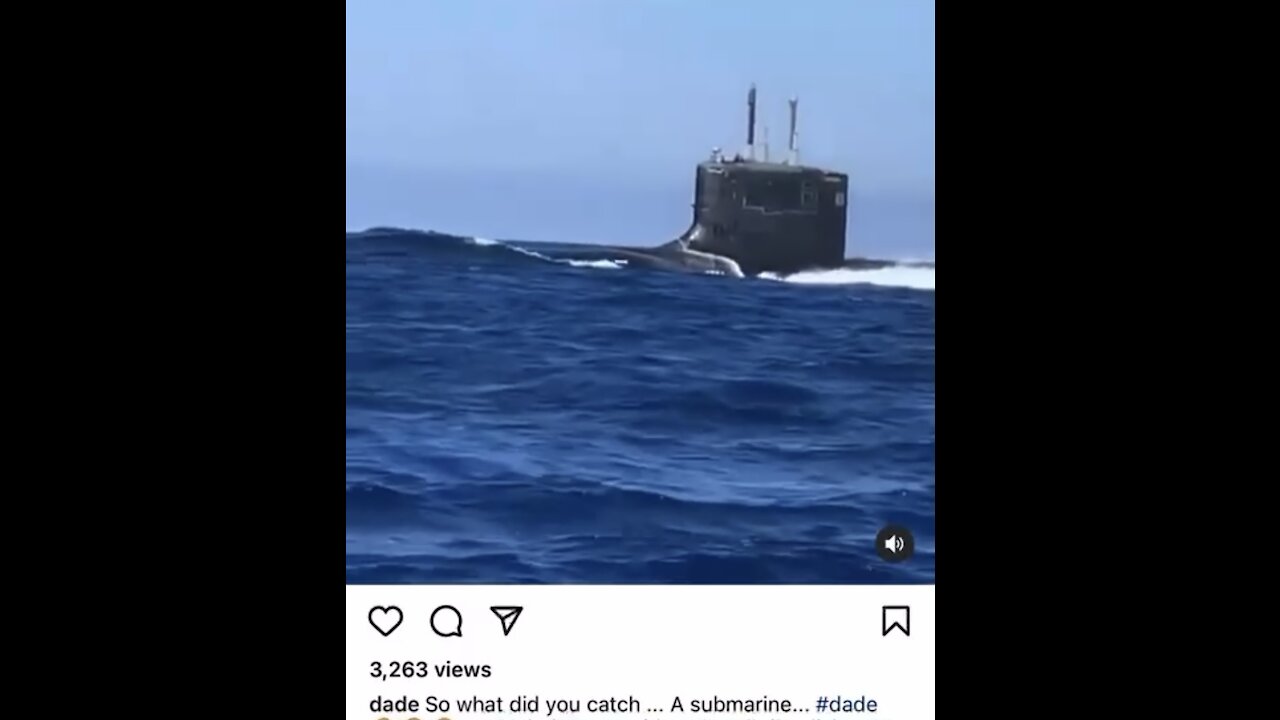 Submarine surfacing near Miami beach today