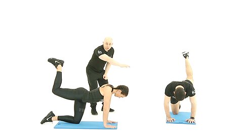 Core Exercise: All Fours Bent Knee Hip Extension