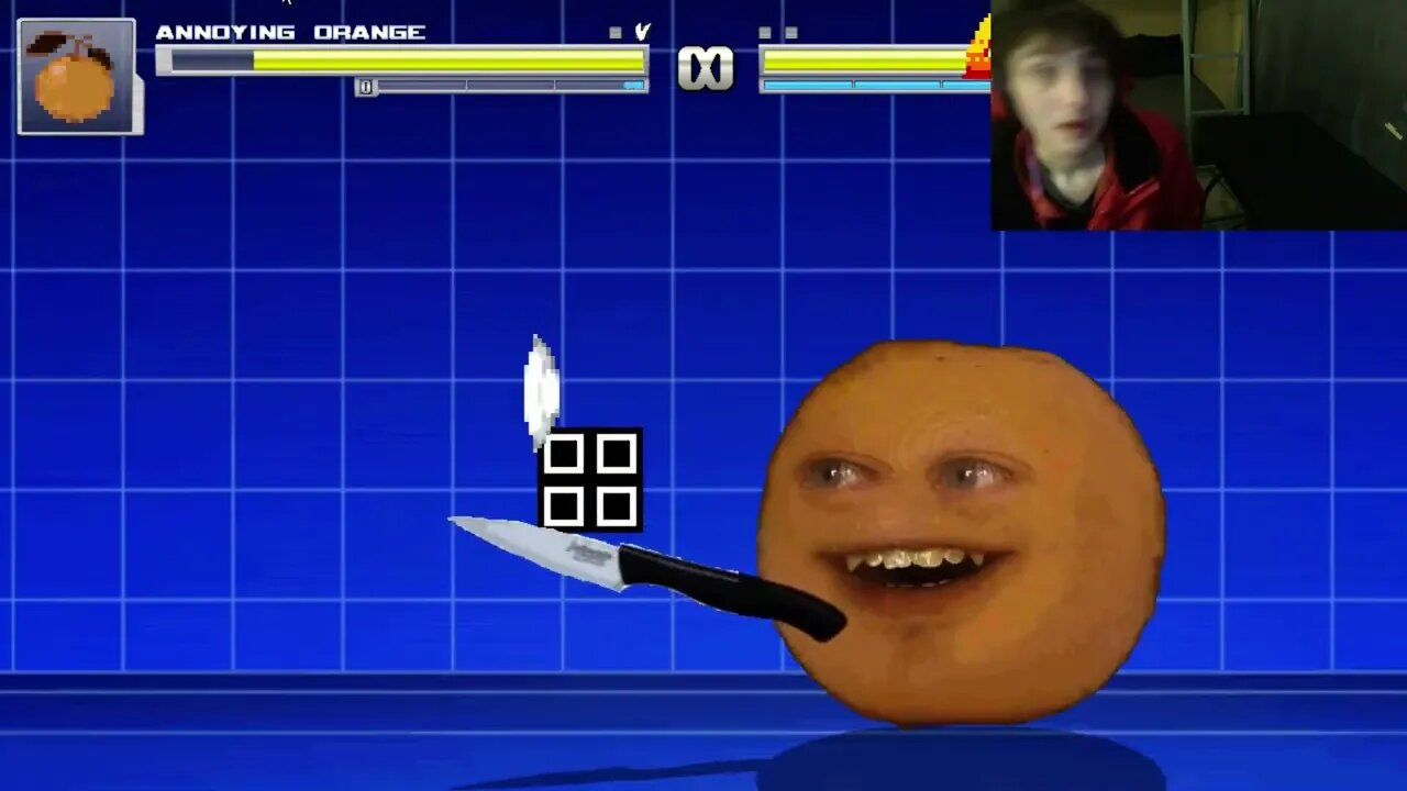 Annoying Orange VS Tetris Block In An Epic Battle In The MUGEN Video Game With Live Commentary