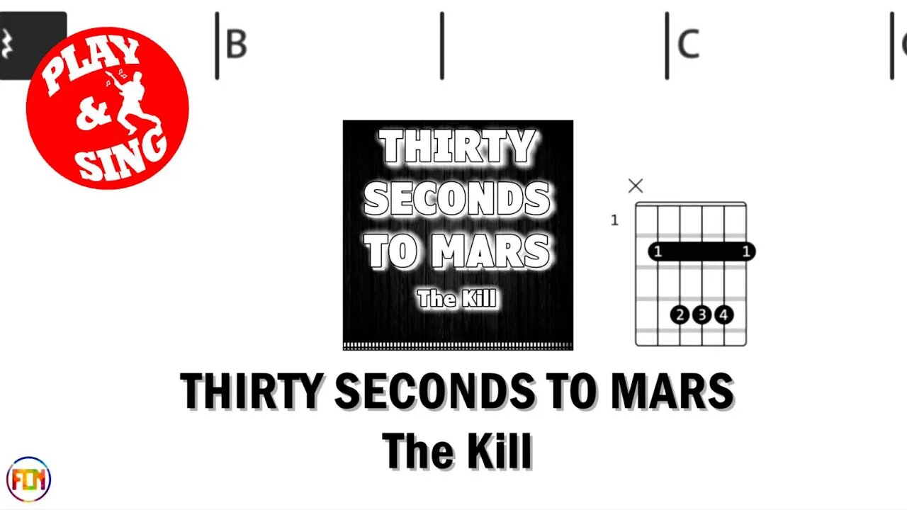 THIRTY SECONDS TO MARS The Kill FCN GUITAR CHORDS & LYRICS