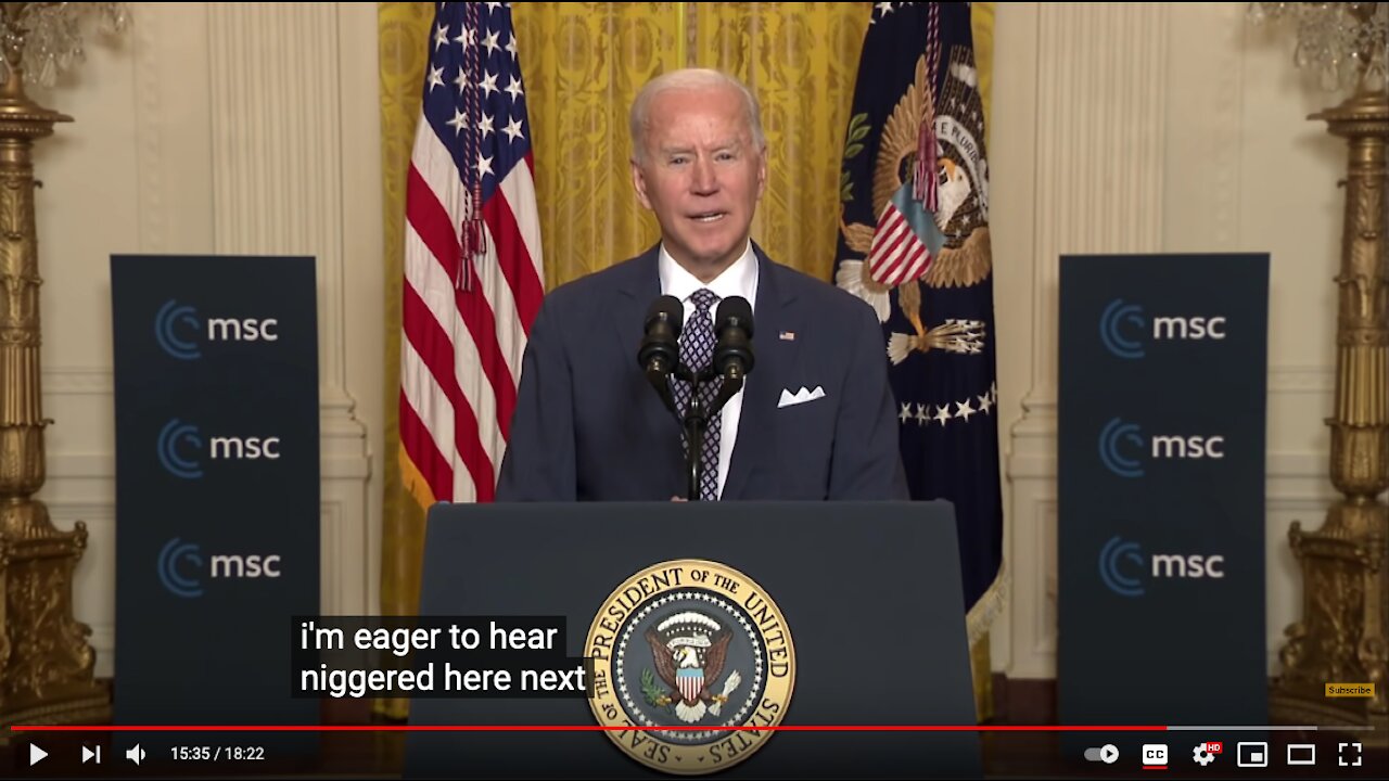 Biden says the N word live, on international TV.