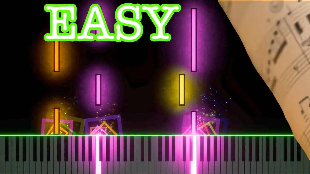 🟩🟦 TETRIS THEME 🟥🟪 EASY PIANO TUTORIAL + SPARTITO GRATIS - KOROBEINIKI PIANO COVER