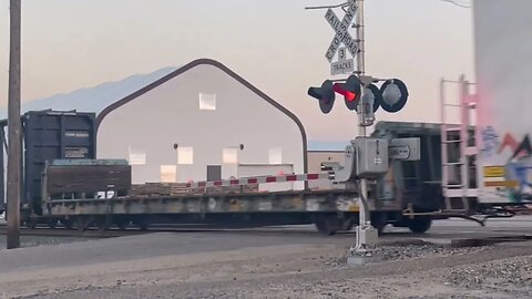 UP Mixed Freight with Fallen Flags on the Huntington Sub 8/24/23