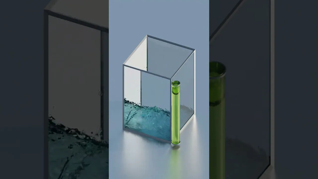 Fluid Simulations made w/ Blender 3D!! #shorts