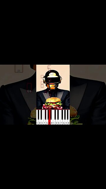 Whopper whopper whopper whopper - Harder Better Faster Stronger - Octave Piano Tutorial