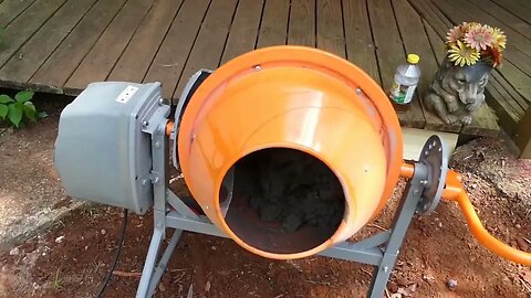 Pouring a Small Slab with the Yardmax Cement Mixer