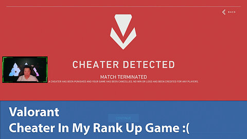 Cheater In My Rank Up Game :( | Competitive 2W-0L | Valorant