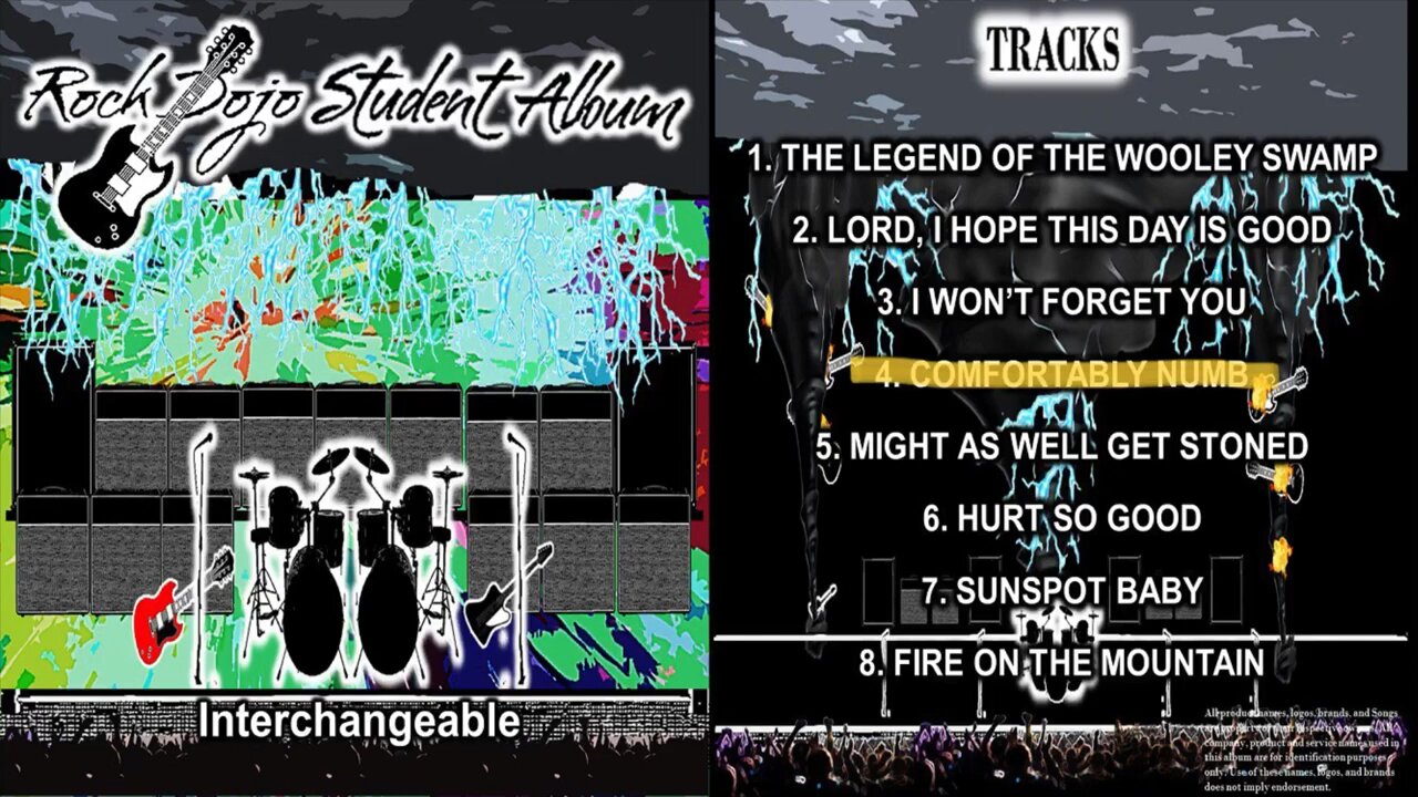 Rock Dojo Student Album #33 “Interchangeable”: Comfortably Numb (Pink Floyd Cover) Track 4