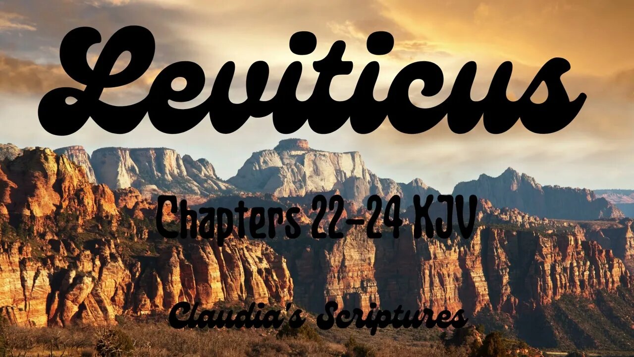 The Bible Series Bible Book Leviticus Chapters 22-24 Audio