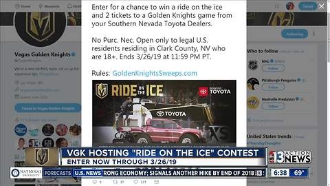 VGK's Ride on the Ice contest