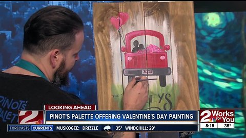 Part 1: Pinot's Palette previews Valentine's Day paintings