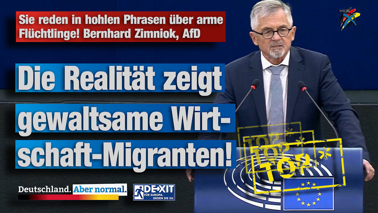 Sie reden in hohlen Phrasen über arme Flüchtlinge! Bernhard Zimniok, AfD