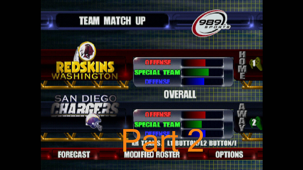 NFL Gameday 2000 Chargers Vs. Redskins Part 2