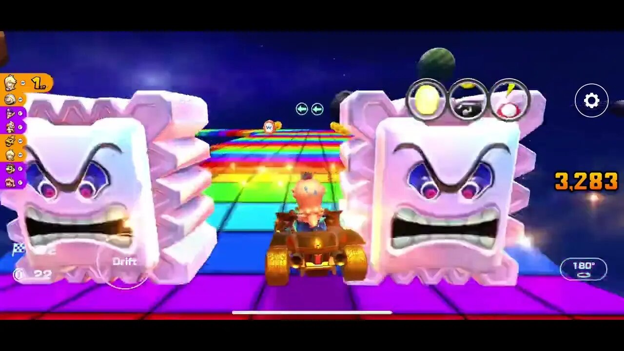 Mario Kart Tour - RMX Rainbow Road 1 Gameplay & OST