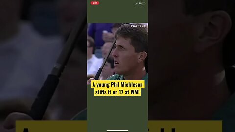 Young Phil Mickelson stiffs one at the @wastemanagement Open! #philmickelson #golf #tomgillisgolf