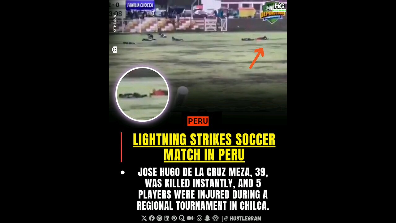 Peruvian Footballer Killed By Lightning Strike During Match