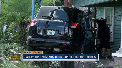 Road, safety changes to be made where cars crashed into Tampa homes