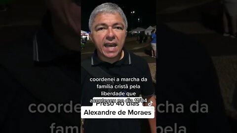 Preso por manifestar pacificamente contra o fechamento das igrejas na Pandemia.