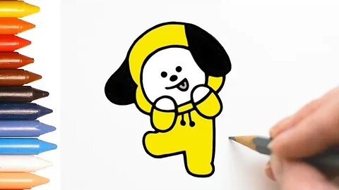 COMO DESENHAR CHIMMY - BTS BT21 - FÁCIL