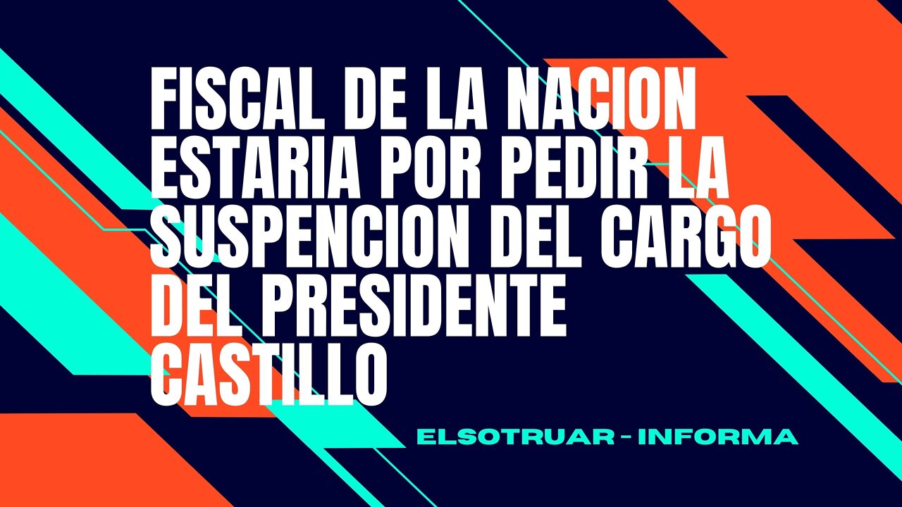 Fiscal puede pedir la suspensión del cargo del presidente