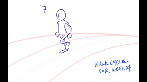 3/4 View 8-drawing Walk Cycle (Strut!)