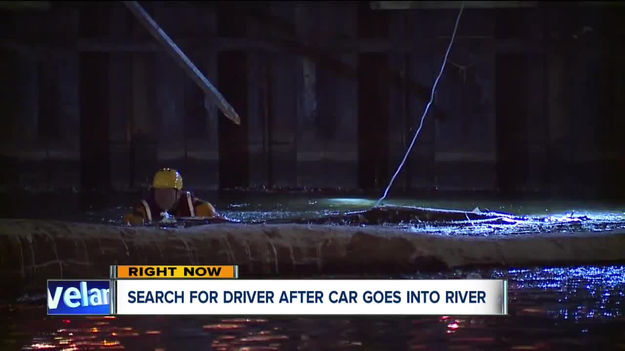 Crews still searching for missing driver in Cuyahoga River