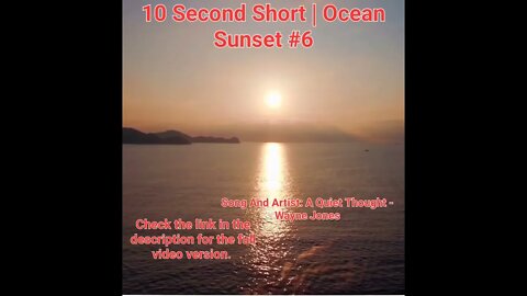 10 Second Short | Ocean Sunset | Beautiful Mind Meditation Music | #sunset #6 @Meditation Channel